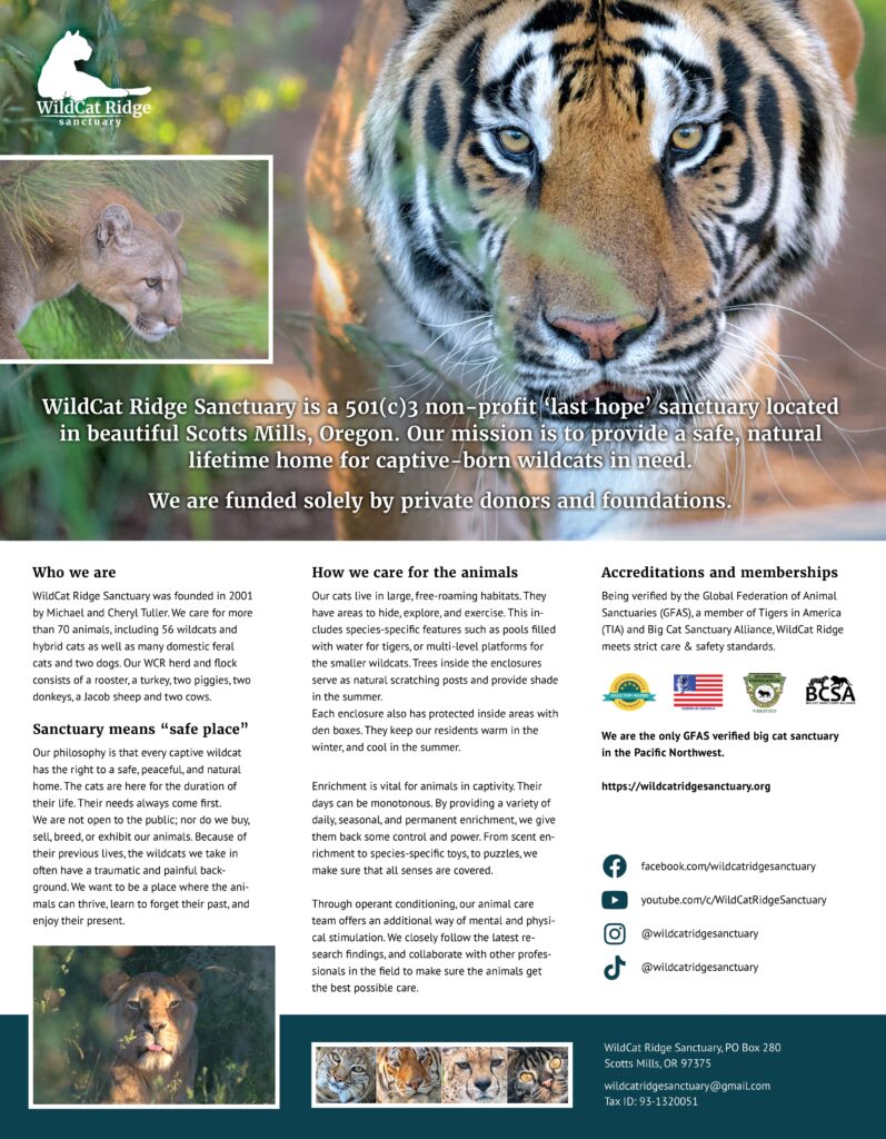 WildCat Ridge Sanctuary Impact